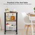 3-Tier Hadulcet Small End Table, Side Table with Storage Basket, Industrial Style Side End Table for Living Room