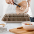 Ailelan Non-Stick Brownie Pan with Dividers, 18 Pre-slice Brownie Tray, Muffin and Cupcake Pan for Baking