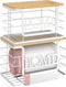 Trash Bag Holder, Thipoten Trash Bags Dispenser with Bamboo Top, Suitable for