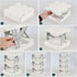 Eagrye 5 Closet, Tier Vertical Narrow Shoe Storage Organizer for Saving Space, Gray Plastic Small Collapsible Shoe Rack