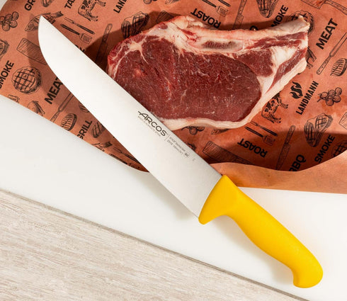 Arcos Butcher Knife, 10 Inch Nitrum Stainless Steel, 250 mm Blade - Professional Cooking Knife for Meat, Fish,