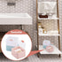 Tecbeauty Qtips Storage Organizer, 2-Grid Dispenser with Hinged Lids for Swabs, Balls, Pads, Pink