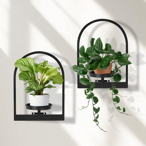 Wall Planters for Indoor Plants Shelves Set of 2, Hanging Planter for