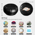 Louis Donn Round Unstuffed Faux Leather Pouf Ottoman Cover, Portable Indoor Outdoor Foot Rest Cover with Invisible