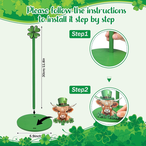 Countertop Namalu St. Patricks Day Highland Cow Paper Towel Holder Shamrock Highland Cow Kitchen Decor Kitchen Cute