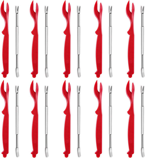 Artcome 20-piece Seafood Tools Set, 10 Lobster Shellers and 10 Forks, Seafood Cracker for Lobster, Crab, Shellfish