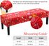 YISUN Christmas Dining Bench Covers, Stretch Printed Christmas Bench Covers, Anti-Dust Removable Bench Slipcover