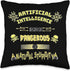 Funny AI Tech Geek Sarcastic Throw Pillow, Multicolor, 16x16