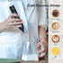 Powerful Electric Milk Frother Set, Rechargeable Drink Blender with Wand and Egg Whisk Attachments, 3 Speed Adjustable