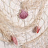 Rosoz Nature Fish Net Wall Decoration with Shells, Ocean Themed Wall Hangings for Party Decor