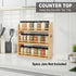 3 Counter Tier Bamboo Spice Rack, Spice Rack Organizer, Seasoning Jars Rack Shelf Spice Organizer for Kitchen or Wall