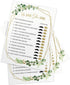 Printed Party Bridal Shower Games – He Said She Said Game with Bride and Groom Trivia, Botanical Greenery Theme