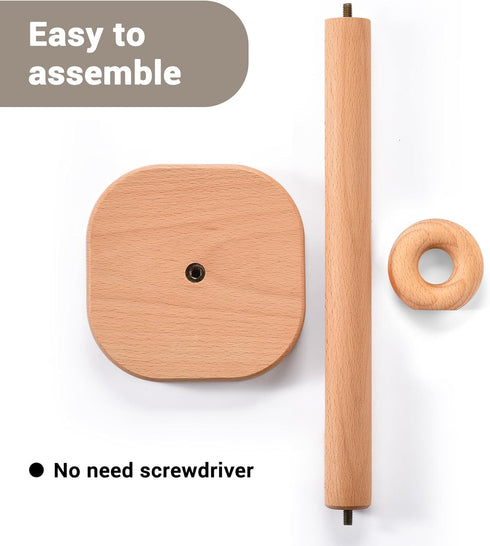Cambiar Countertop Paper Towel Holder, Cute Donut Wood Kitchen Roll Stand Organizer Free Standing, Scrunchie Holder
