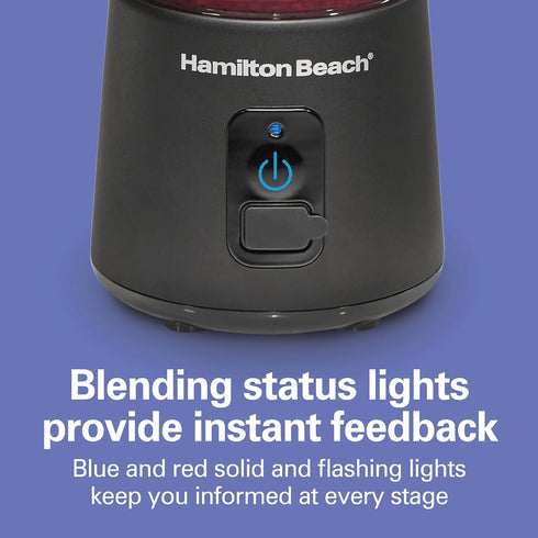 Hamilton Beach Mini Cordless Portable Blender for Shakes and Smoothies, USB Rechargeable, 16 oz Jar with Travel Lid