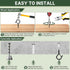 InPoTo 12PCS 2.2 Inches, 1 Q Hanger Hooks with Safety Buckle, Windproof Screw Hooks, Outdoor String Lights, Plants