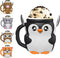 Vernargoo Highland Cow Ice Cream Pint Holder with Handle, Leak-Proof Ice Cream Container