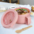 Yesland 4 Pack Soup Mug Containers with Lids, 28 oz Microwavable Ramen Bowl, Wheat Straw Noodle Cups, Green, Pink