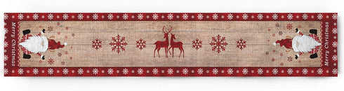 Christmas Gnome Table Runner, 13 x 70 Inch Non-Slip Dresser Scarves for Holiday Decorations