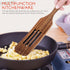 ABOOFAN Slotted Spurtle Set, Wooden Kitchen Utensils for Cooking, Stirring, Mixing, Serving