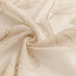 Topick Beige Sheer Leaf Curtain Kitchen Valance for Windows, Leaf Embroidered Voile Small Curtain 16 Inch
