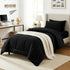 CozyLux Twin Comforter Set with Sheets Black, 5 Pieces Bed in a