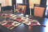 Tache Home Fashion Christmas Decorative Tapestry Table Runners with Tassels, Holiday Tidings Poinsettia 13 x 90