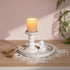 Countertop Romadedi Rustic Wooden Tray Candle Holder - Round Wood Decorative Pillar Candle Tray for Coffee Table