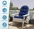 NAVINE Adirondack Chair Cushion, Thickened High Back Patio Cushions with Ties and Non-Slip Bottom, Water-Resistant