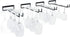 Wallniture Chiraz Wine Glass Rack - Wall Mountable Wrought Iron Black Set of 4