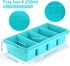Silicone Freezer Tray with Lid, Large Ice Cube Tray, 4-Pack Silicone Container for Freezing Soup, Sauce, Broth,
