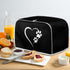 Dog Paw Heart 4 Slice Toaster Covers, Multicolor Kitchen Accessories for Dust and Fingerprint Protection