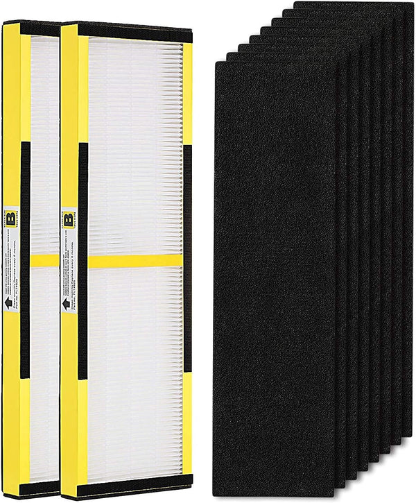 isinlive 2 Pack FLT4825 True HEPA Filter B Replacement with Activated Carbon Pre-Filters for Guardian Air Purifier