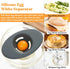 2PCS 3-Slit Set 2 Silicone Egg Separators, Food-Silicone Egg White Separator, Egg White Separator from Yolk for Baking
