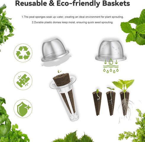 18-Pod 350+ inbloom Herb Seed Pod Kit Compatible with AeroGarden, Ahopegarden, Gardencube Hydroponic Garden with Seeds:
