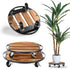 PRAQECZ 2 Pack Plant Caddy with Wheels,14" + 12" Rolling Plant Stand 264