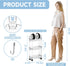 Yieach 3 Tier Rolling Cart with Wheels, Clear Narrow Bathroom Storage Cart for Small Spaces