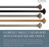 Elrene Home Fashions Florence Single Curtain Rod with Stacked Square Finials, 1" Diameter, Antique Black (28X48)