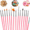 Aster 15Pcs Cake Decorating Brushes Kit, Food Safe Paint Brushes for Fondant Sugar DIY Tools, Cookie Decorating
