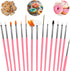 Aster 15Pcs Cake Decorating Brushes Kit, Food Safe Paint Brushes for Fondant Sugar DIY Tools, Cookie Decorating