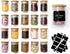 20 Pcs Glass Spice Jars with Airtight Bamboo Lids, Labels and Pen,