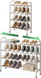 kiplant Expandable Shoe Rack, 4-Tier Expandable Metal Shoe Rack,Shoe Shelf for Closet, Entryway