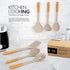 Large Silicone Cooking Utensils Set: Heat Resistant Kitchen Gadgets for Non-Stick Cookware