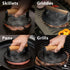 6.1 Smash Burger Press | Cast Iron Hamburger Smasher Tool | Flat-Edge Meat Press for Hamburgers, Bacon, Outdoor Kitchen