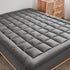 Mattress Pad Cover with 18” Deep Pocket - Fits Up to 8”-21” Cooling Bed Topper, Soft and Breathable Cover, Gray, Queen