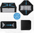 HomeHacks 4-Pack Clothes Organizer Storage Bags - Foldable Box with Clear Window and Sturdy Handles for Closet, 35L,