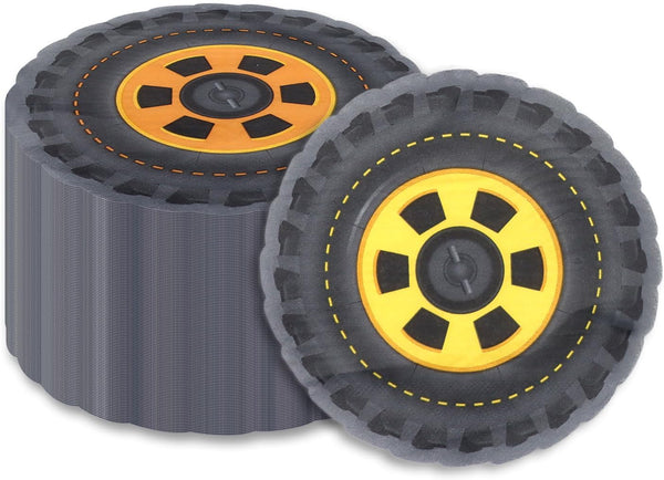 PIXHOTUL 100 Pcs Tire Napkins, Race Car Party Supplies, Two Fast Party Decorations,