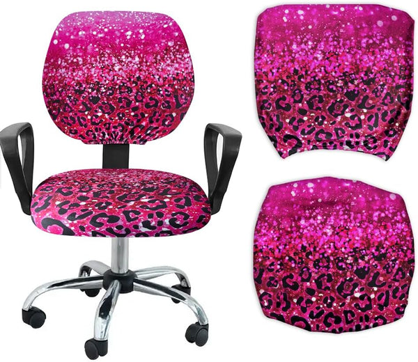 WIRESTER Computer Office Chair Seat Cover, Soft Stretch Universal Desk Rotating Chair Slipcover, Removable Washable