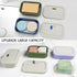 AIDIMMING Silicone Enhanced Leak Proof Travel Soap Case, Vented Shampoo Bar Holder, Large Bar Soap Box with Lid