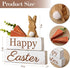 5PCs Easter Decorations: Happy Rustic Easter Wooden Bunny Carrot Table Signs, Cute Carrots Bunny Shaped Holiday Home