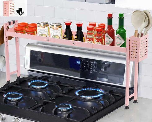Horynar Over Stove Shelf Stove Top Organizer Shelf for Kitchen with Extra